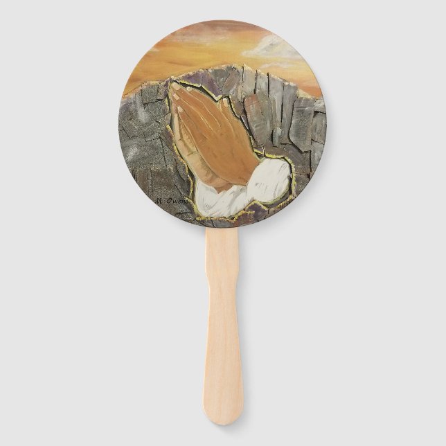 God Answers Prayers Hand Fans (Front)