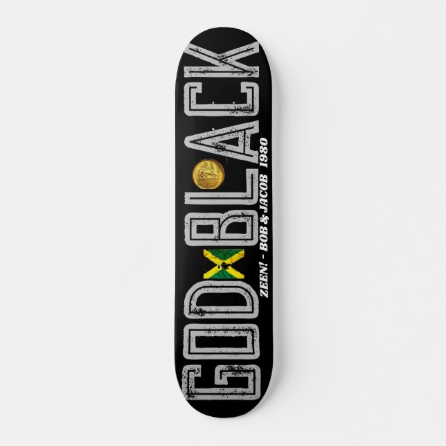 GOD BLACK ZEEN ! 7 3/4" Skateboard Deck (Front)