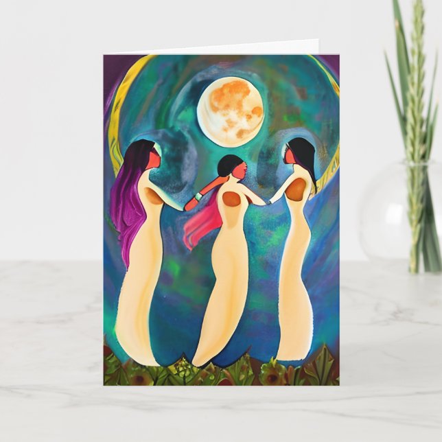 God Bless All Under the Moon Card (Front)