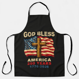 God Bless America 250 Years 1776-2026 Apron