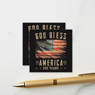 God Bless America 250 Years 1776-2026 Enclosure Card