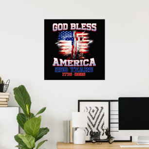 God Bless America 250 Years 1776 2026 Poster