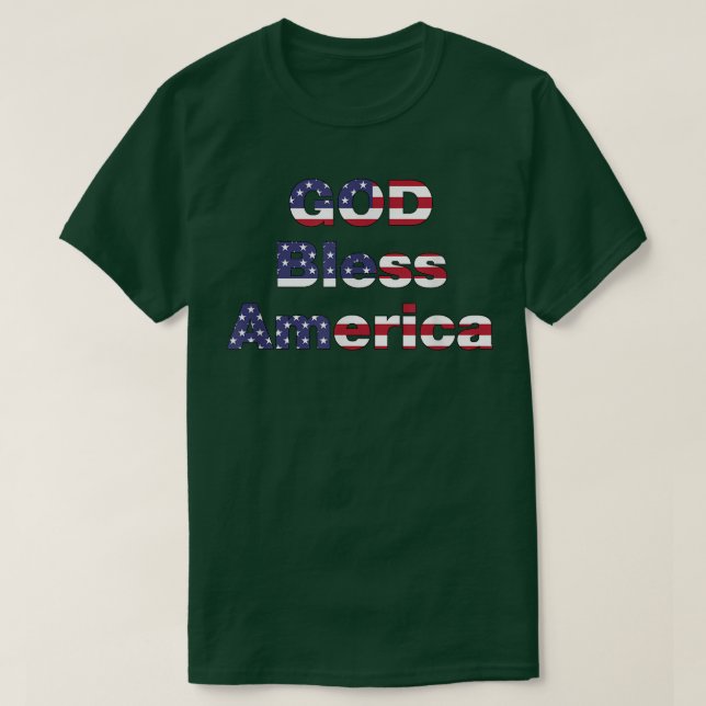 God Bless America -340 T-Shirt (Design Front)