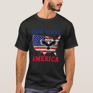 God Bless America 4 Th Of July Patriotic Usa Men W T-Shirt