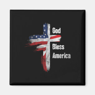 God Bless America 4th Of July Christian Patriot Us Magnet