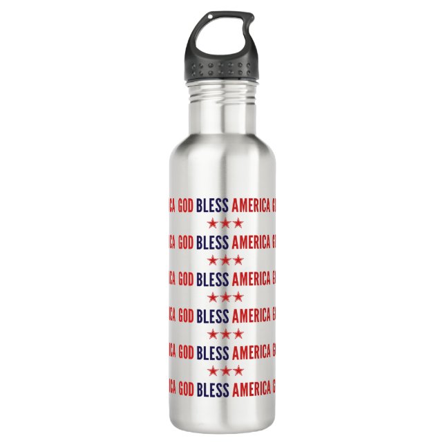 God Bless America 710 Ml Water Bottle (Front)