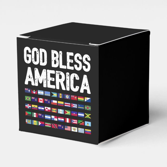 God Bless America All Countries Latino Pride I Favour Box (Front Side)