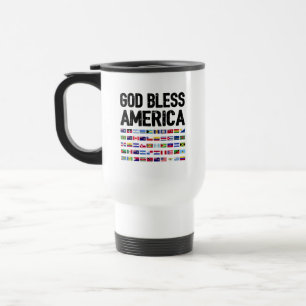 God Bless America All Countries Latino Pride I Travel Mug