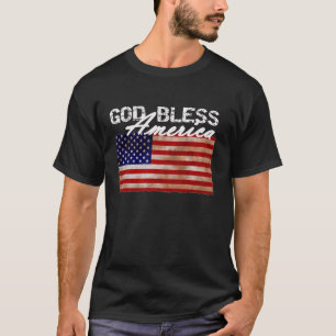 God Bless America American Flag T-Shirt