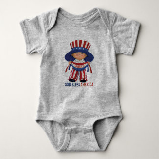God Bless America "Baby Bodysuit" 4th of July Baby Bodysuit