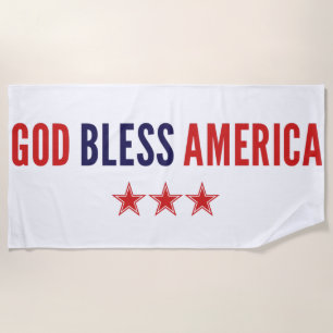 God Bless America Beach Towel