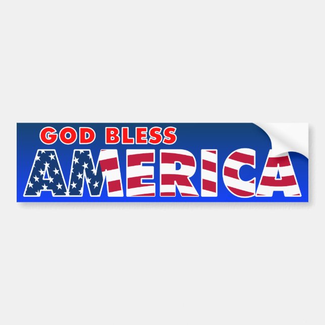 God Bless America Bumper Sticker (Front)