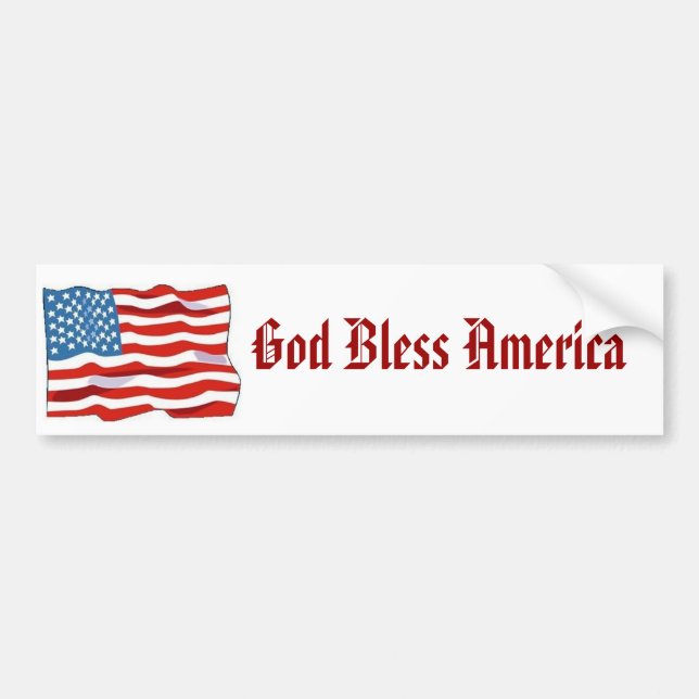 God Bless America Bumper Sticker (Front)