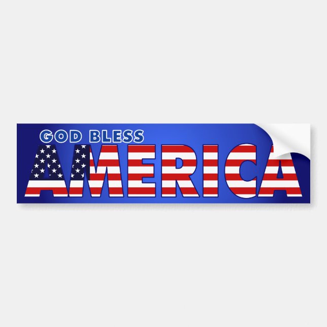 God Bless America Bumper Sticker (Front)