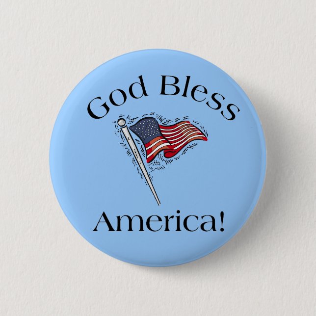 God Bless America Button (Front)