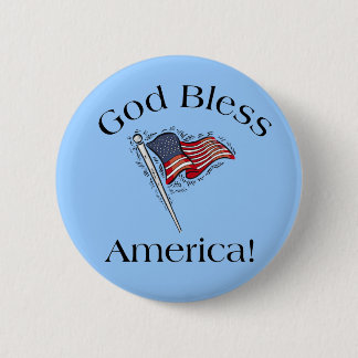 God Bless America Button