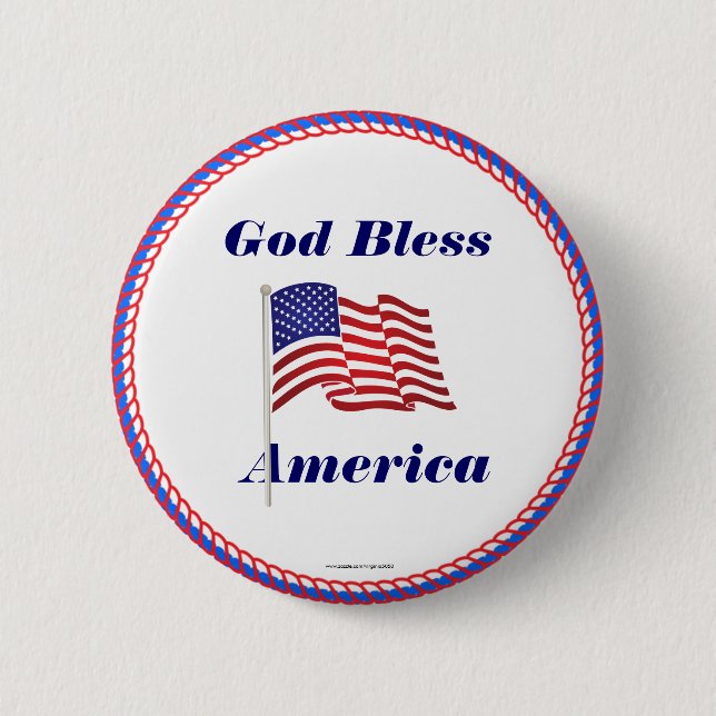 God Bless America Button/Lapel Pin (Front)