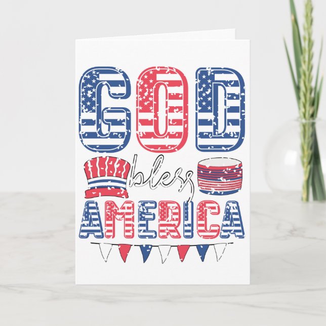 God Bless America Card (Front)