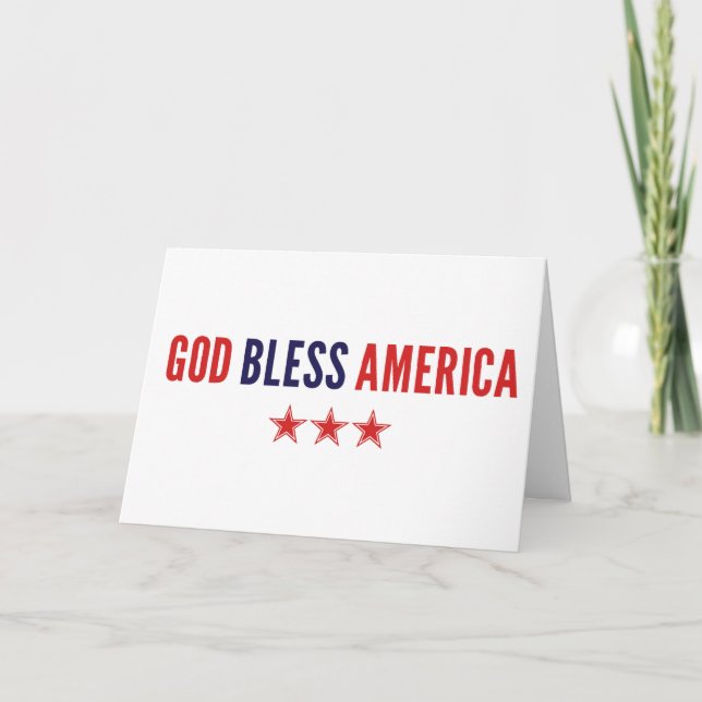 God Bless America Card (Front)