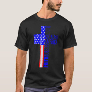God Bless America Christian 4th Of July American F T-Shirt