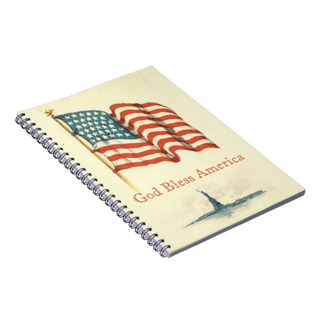 God Bless America Christian Notebook (Right Side)