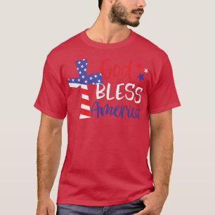God Bless America Christian Religious American Fla T-Shirt