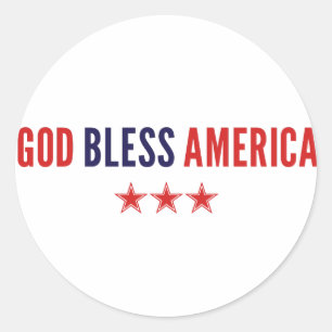 God Bless America Classic Round Sticker