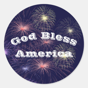 God Bless America  Classic Round Sticker