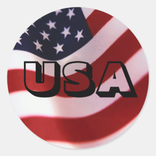 God bless America Classic Round Sticker