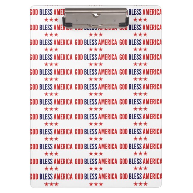 God Bless America Clipboard (Front)
