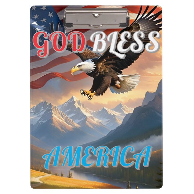 GOD BLESS AMERICA CLIPBOARD (Front)