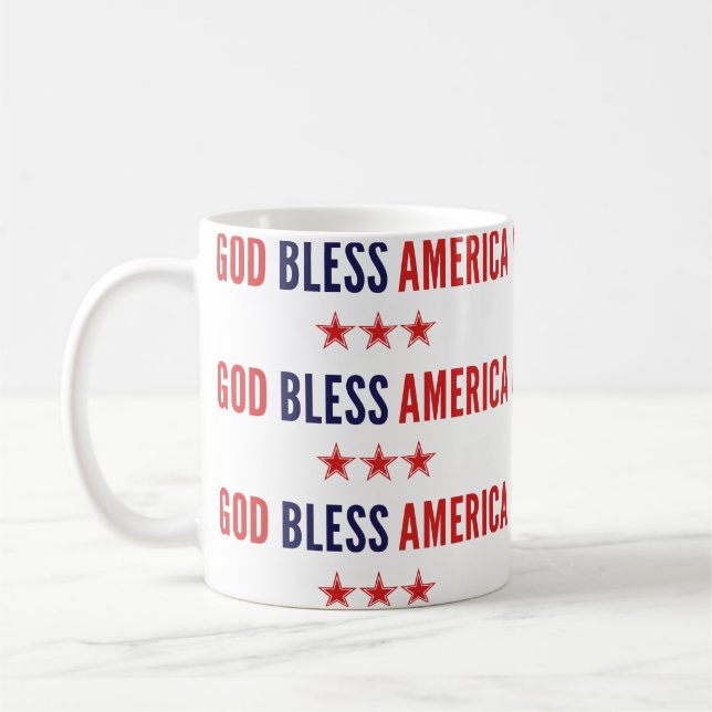 God Bless America Coffee Mug (Left)