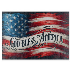 God Bless America Cutting Board