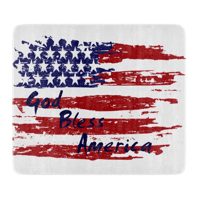 God bless America Cutting Board (Front)