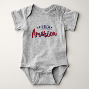 God Bless America Design Baby Bodysuit