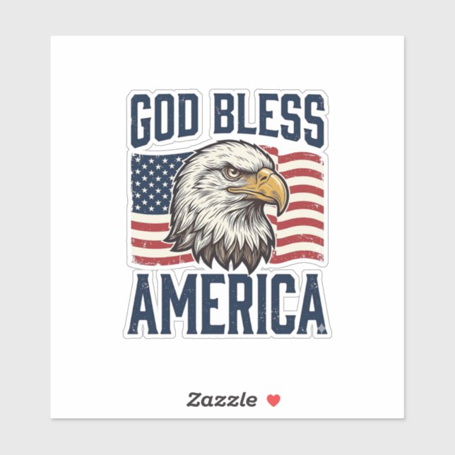 God Bless America Eagle Patriotic Vector Design_1 (Sheet)