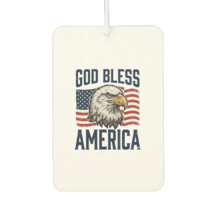 God Bless America Eagle Patriotic Vector Design_1 Car Air Freshener