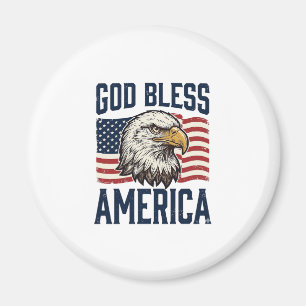 God Bless America Eagle Patriotic Vector Design_1 Magnet