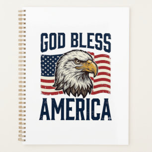 God Bless America Eagle Patriotic Vector Design_1 Planner