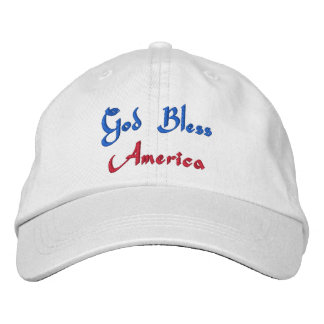 God Bless America Embroidered Hat