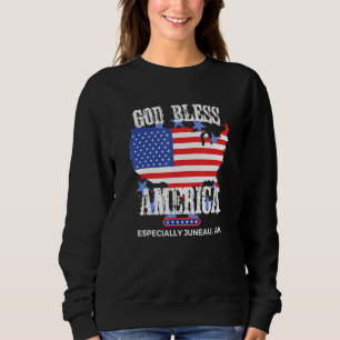 God Bless America Especially Juneau AK US State De Sweatshirt