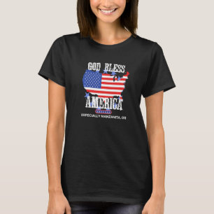 God Bless America Especially Manzanita OR US State T-Shirt