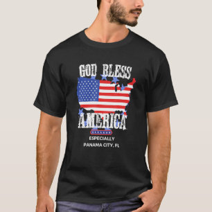 God Bless America Especially Panama City FL US Sta T-Shirt