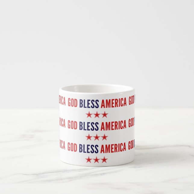 God Bless America Espresso Cup (Front)
