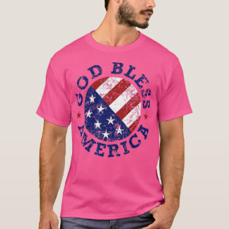 God Bless America Flag 4th of July Independence Da T-Shirt
