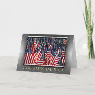 God Bless America Flags Card