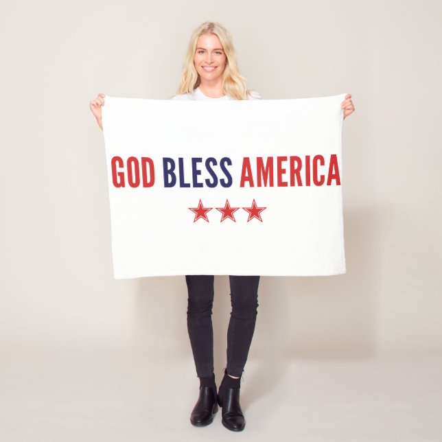 God Bless America Fleece Blanket (In Situ)