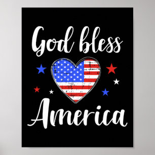 God Bless America For Patriotic Independence Day 4 Poster