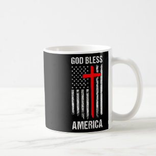 God Bless America Fourth Of July Christian Patriot Coffee Mug