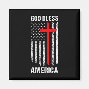 God Bless America Fourth Of July Christian Patriot Magnet